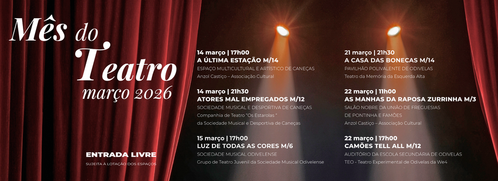 M&ecirc;s do teatro 2026
